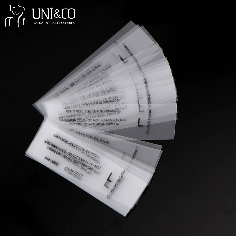 Printed Waterproof Clear Tpu Labels Custom For Clothing